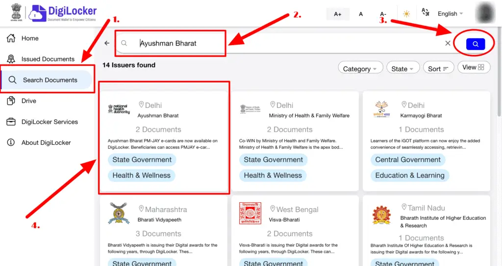 Ayushman Card Download Through DigiLocker